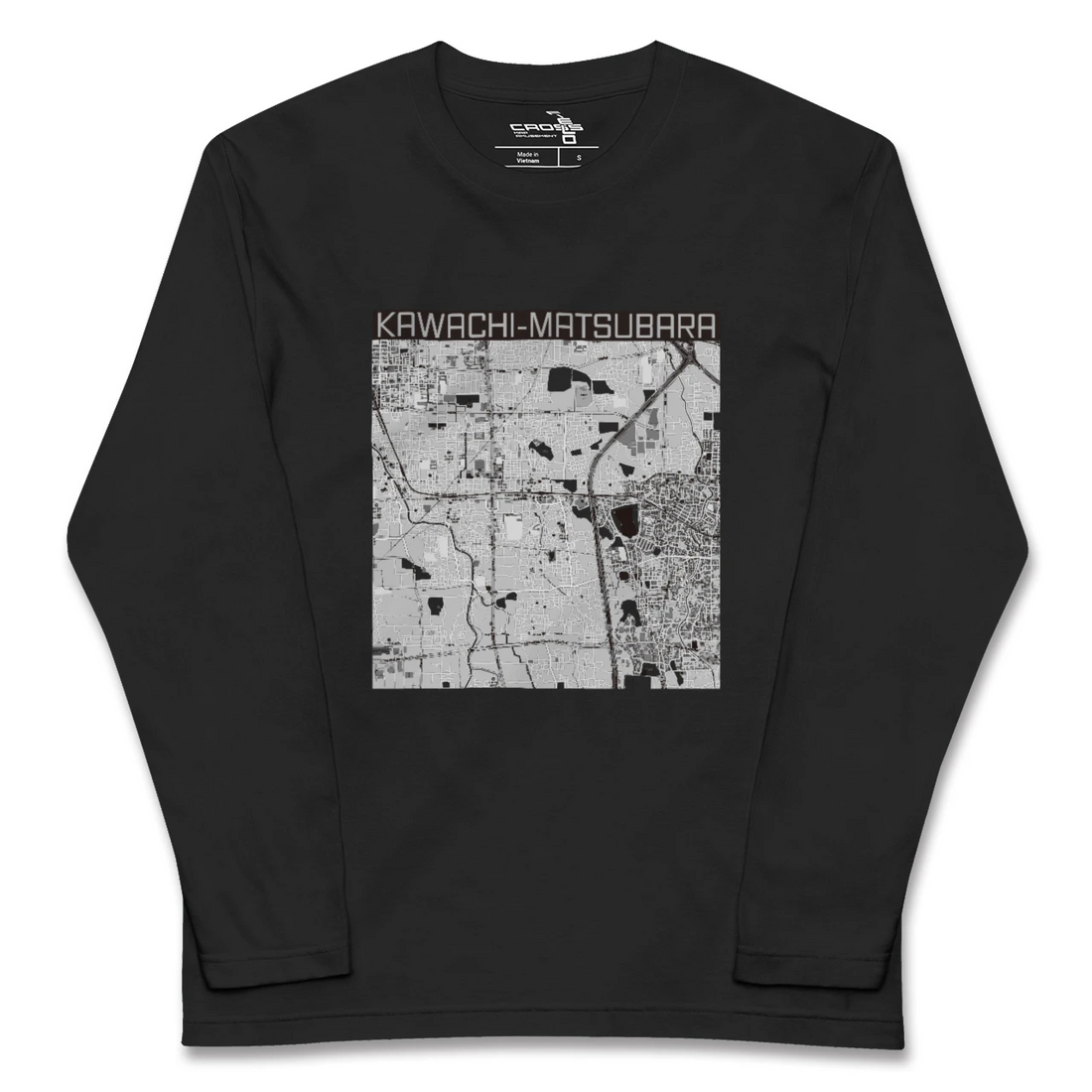 【河内松原(大阪府)】地図柄ロングスリーブTシャツ