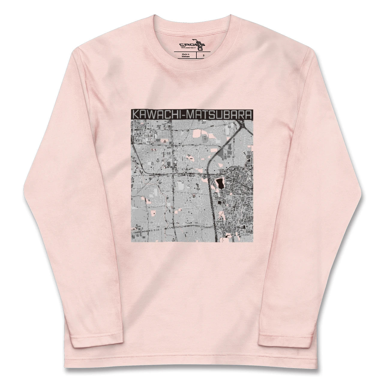 【河内松原(大阪府)】地図柄ロングスリーブTシャツ