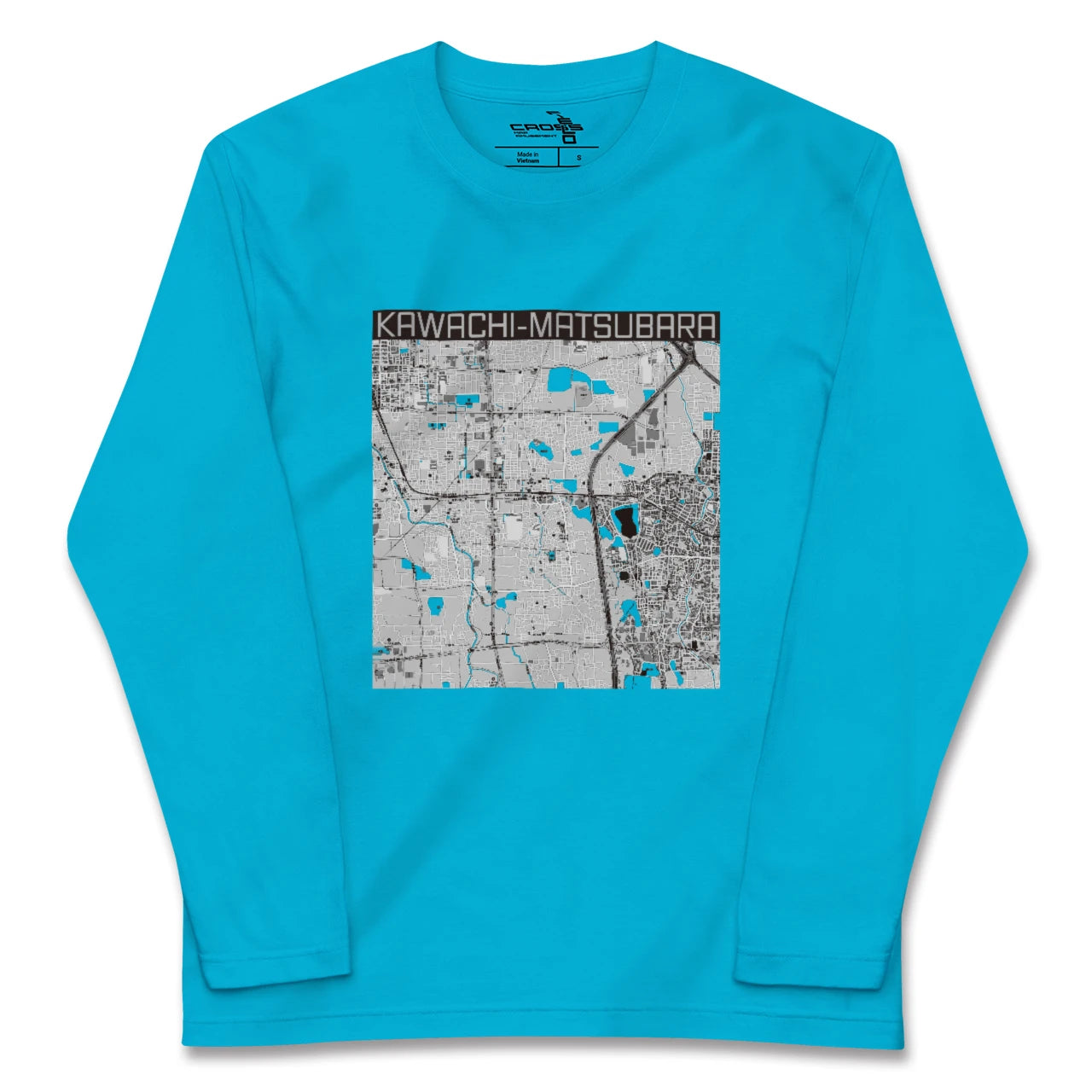 【河内松原(大阪府)】地図柄ロングスリーブTシャツ