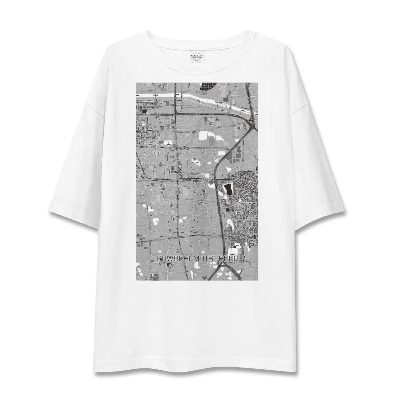 【河内松原(大阪府)】地図柄ビッグシルエットTシャツ
