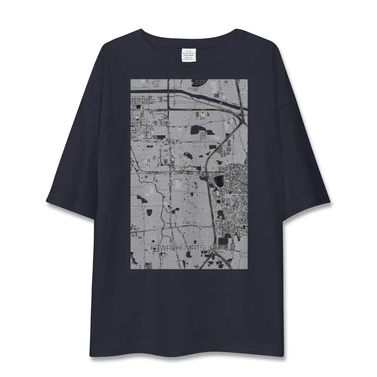 【河内松原(大阪府)】地図柄ビッグシルエットTシャツ