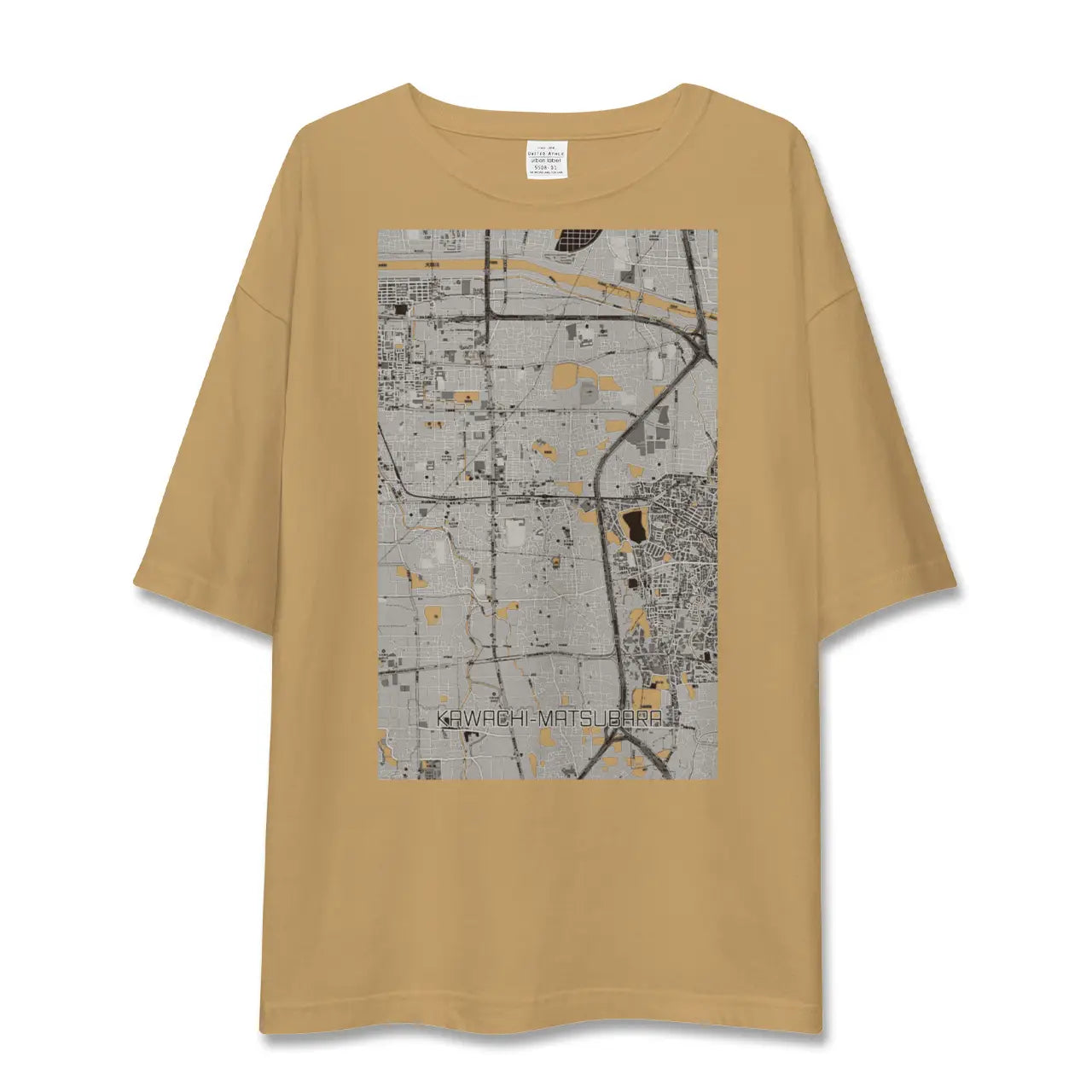 【河内松原(大阪府)】地図柄ビッグシルエットTシャツ