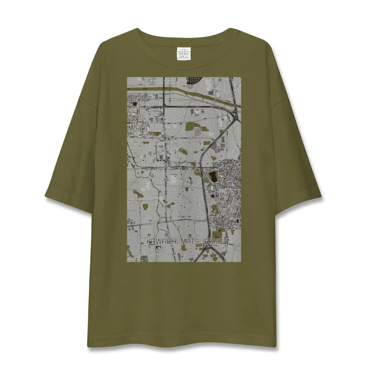 【河内松原(大阪府)】地図柄ビッグシルエットTシャツ