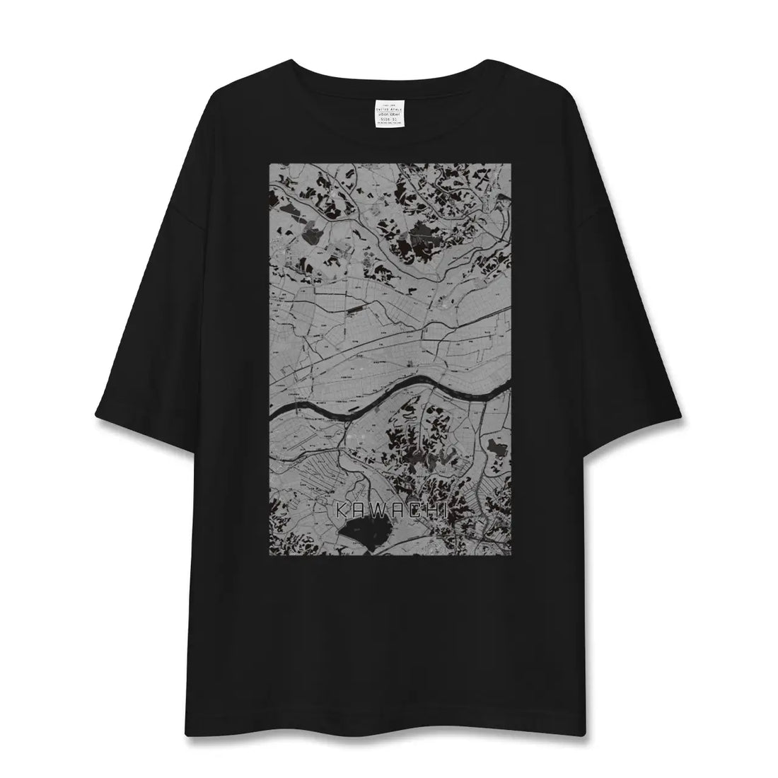 【河内(茨城県)】地図柄ビッグシルエットTシャツ