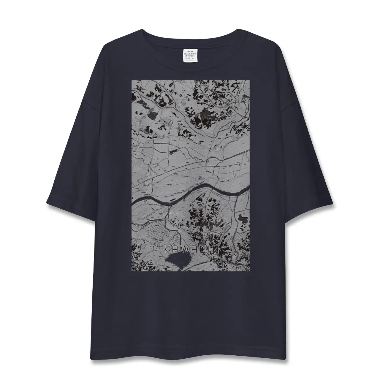 【河内(茨城県)】地図柄ビッグシルエットTシャツ