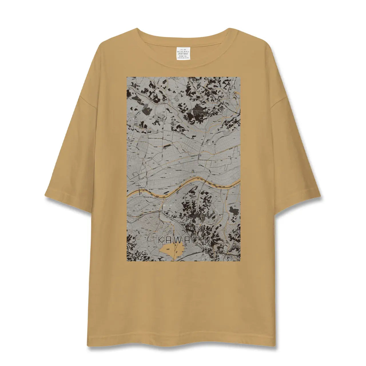 【河内(茨城県)】地図柄ビッグシルエットTシャツ