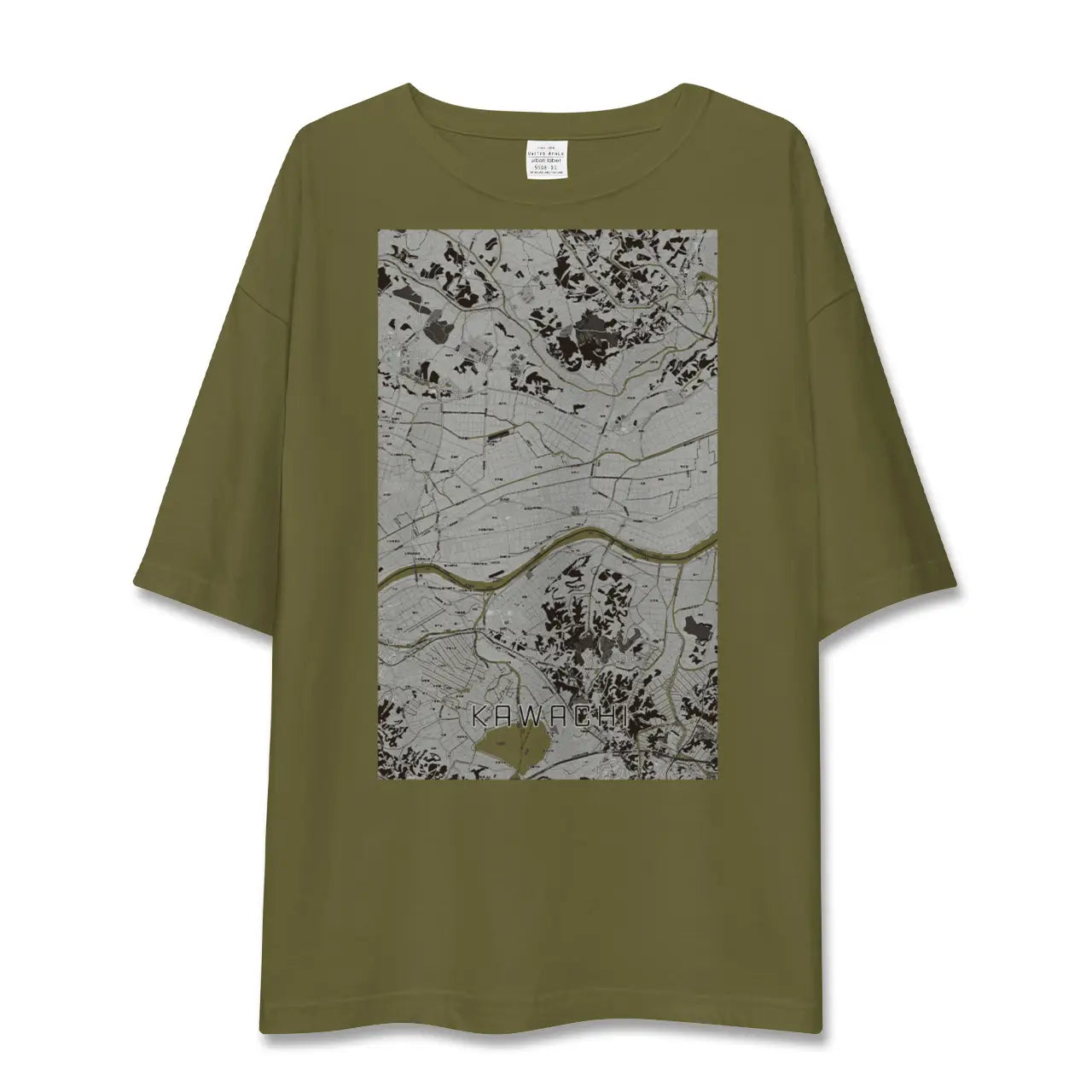 【河内(茨城県)】地図柄ビッグシルエットTシャツ