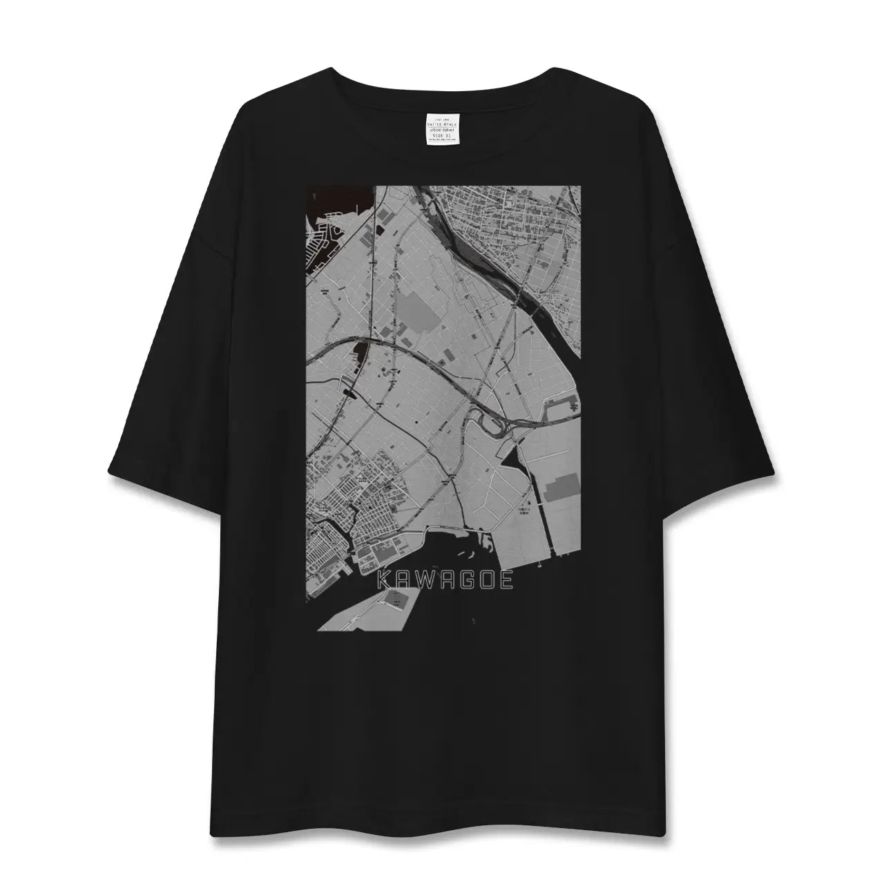 【川越(三重県)(三重県)】地図柄ビッグシルエットTシャツ