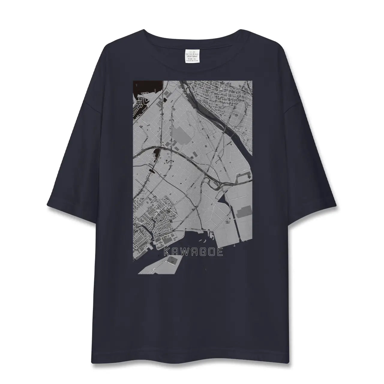 【川越(三重県)(三重県)】地図柄ビッグシルエットTシャツ