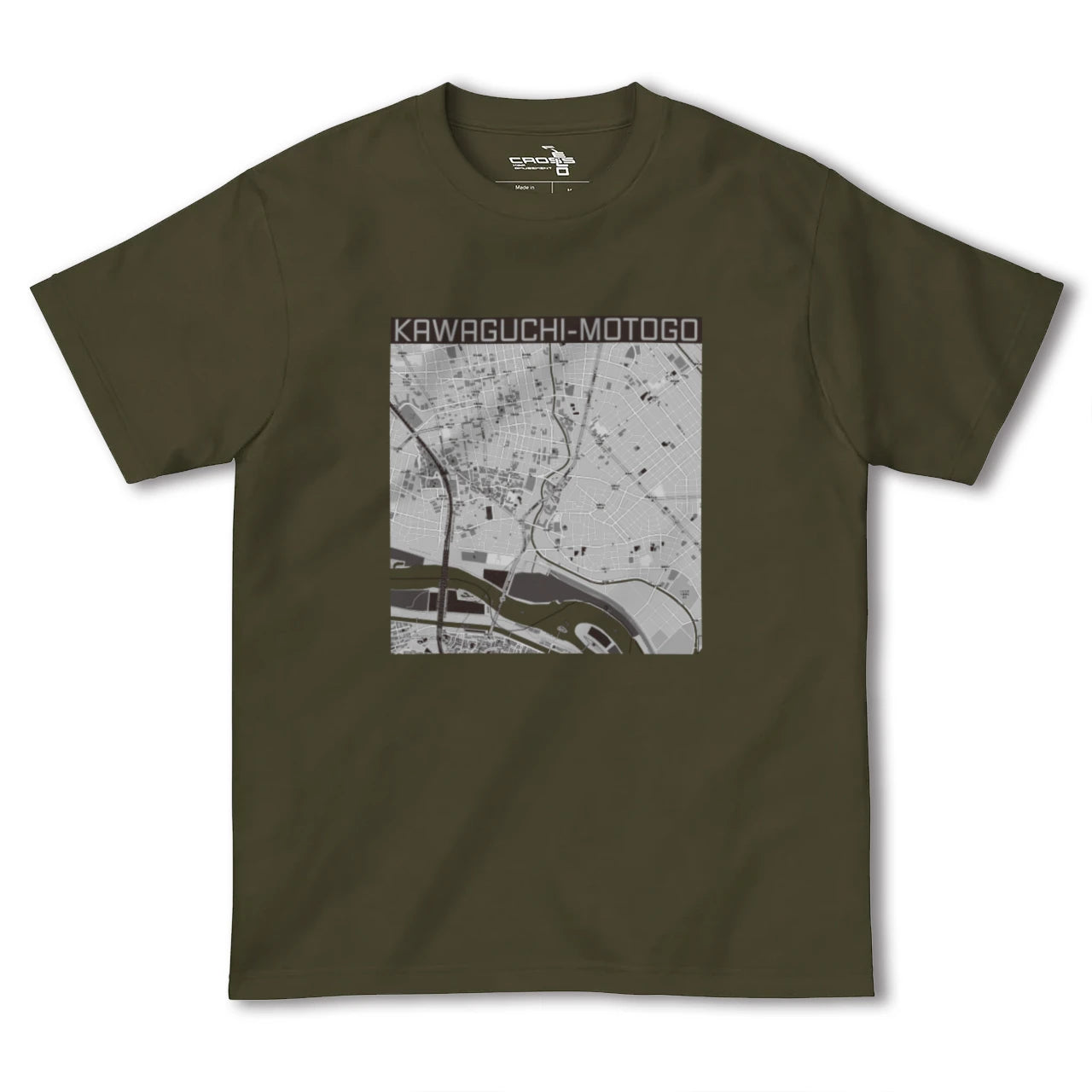 【川口元郷(埼玉県)】地図柄ヘビーウェイトTシャツ