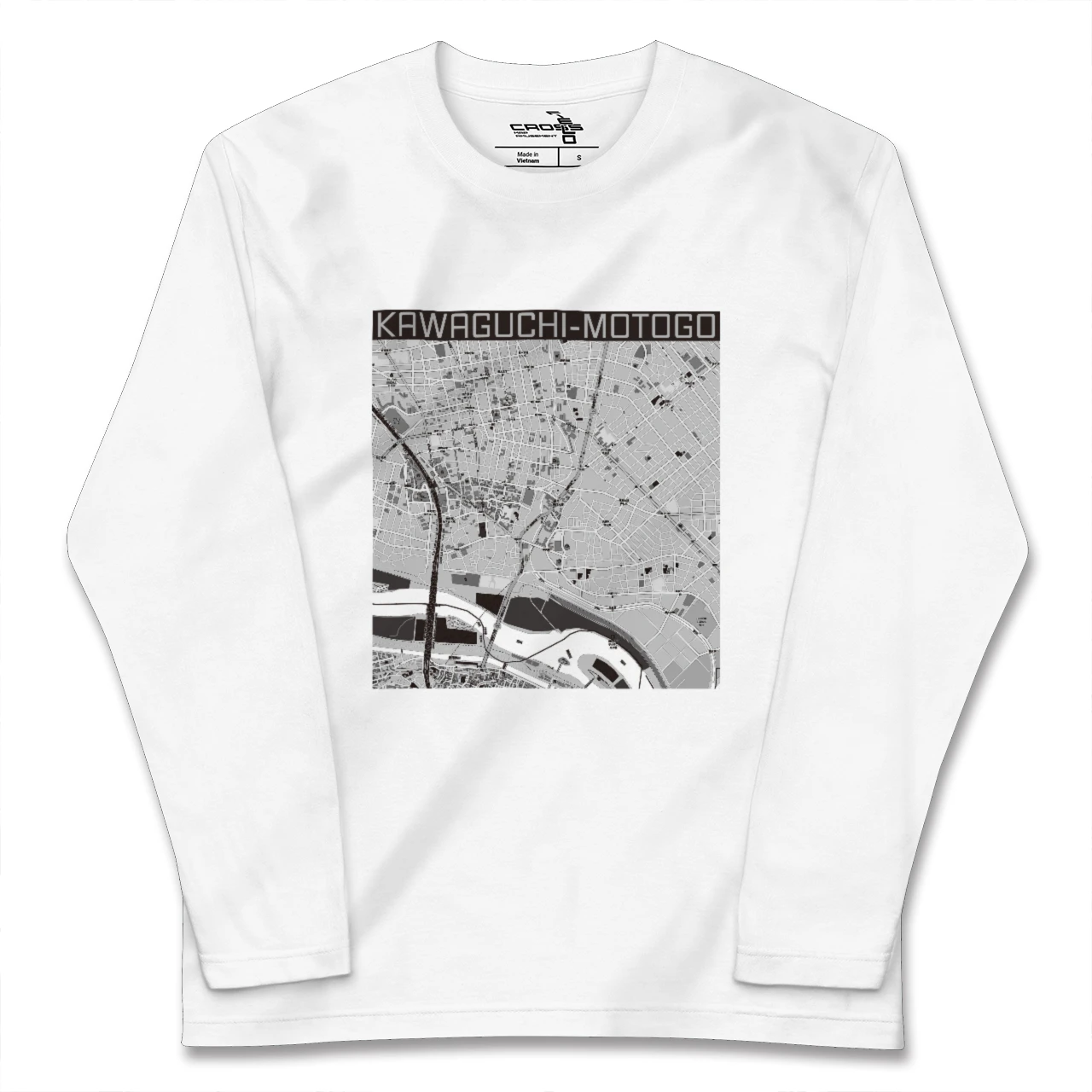 【川口元郷(埼玉県)】地図柄ロングスリーブTシャツ