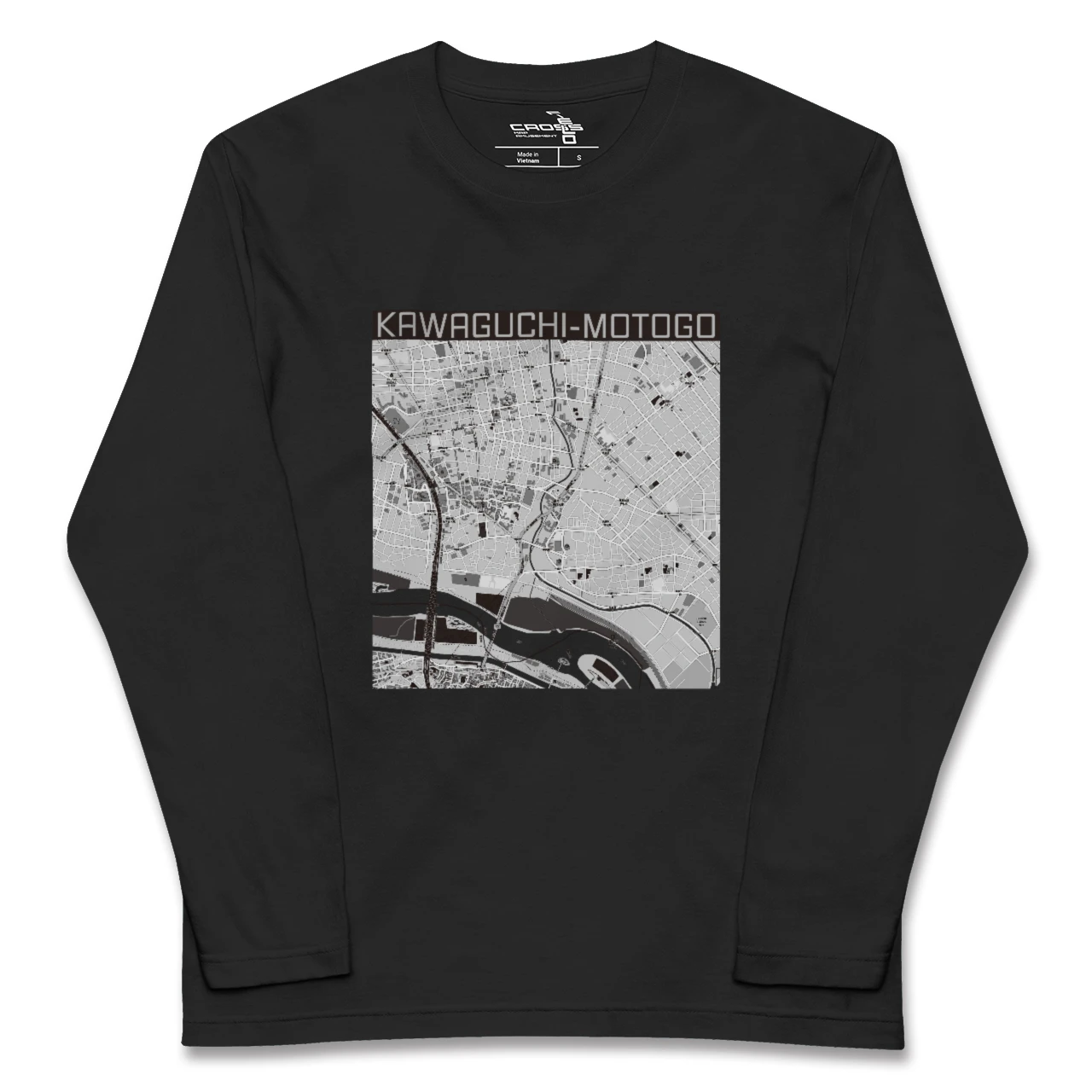 【川口元郷(埼玉県)】地図柄ロングスリーブTシャツ