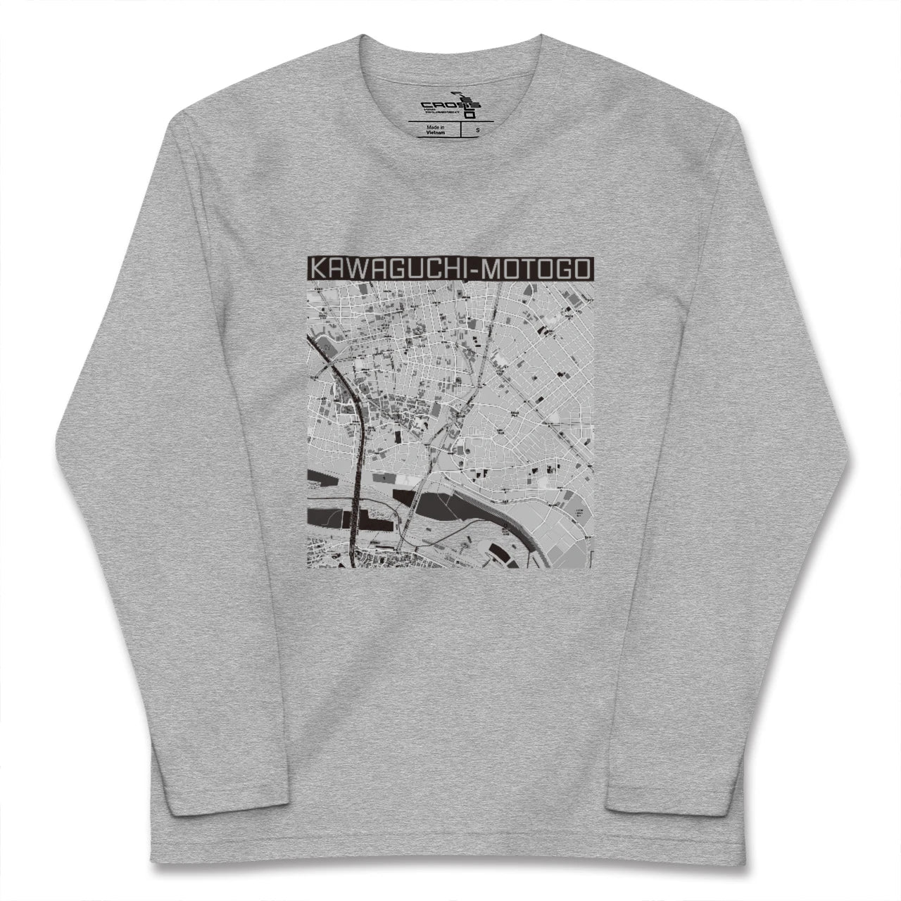 【川口元郷(埼玉県)】地図柄ロングスリーブTシャツ