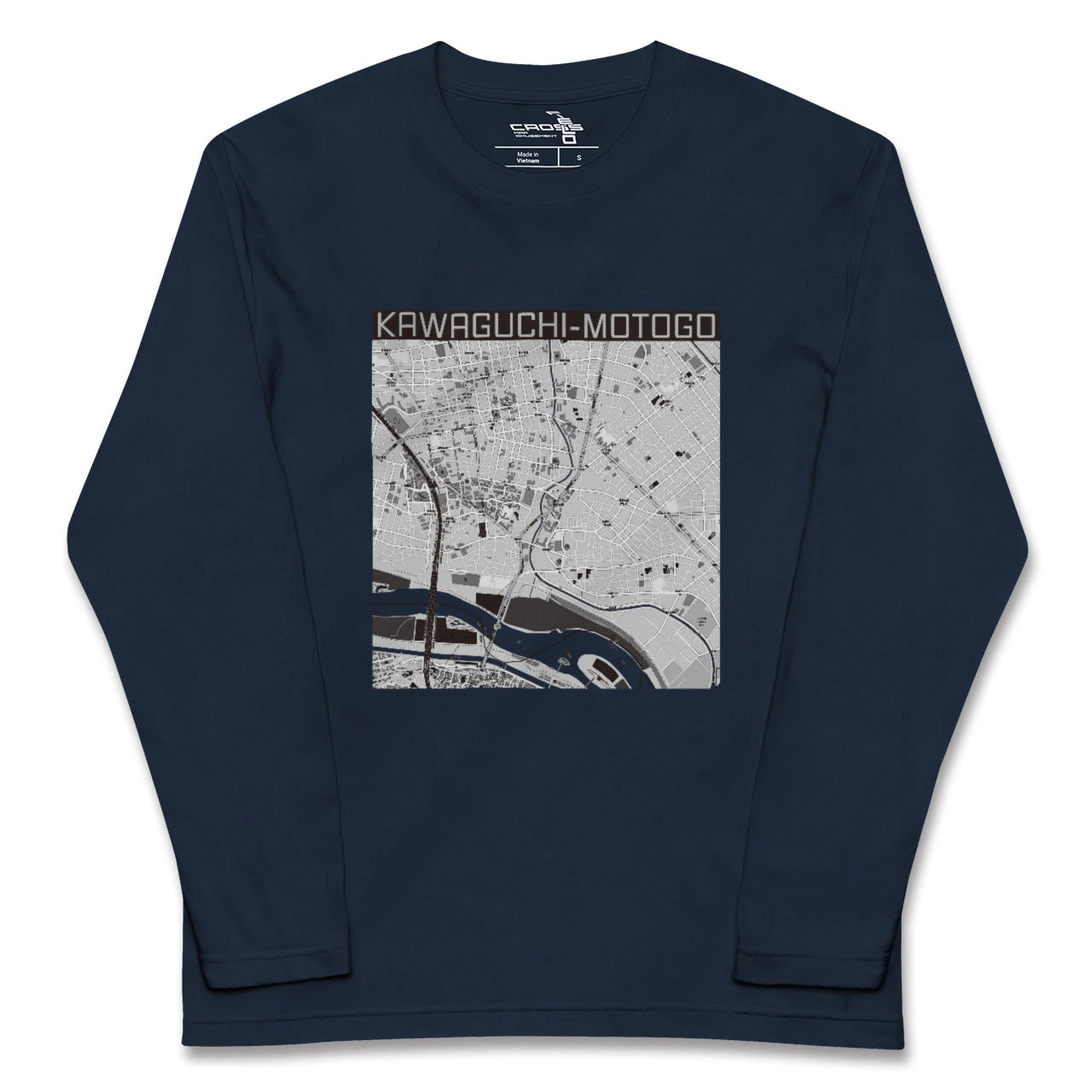 【川口元郷(埼玉県)】地図柄ロングスリーブTシャツ