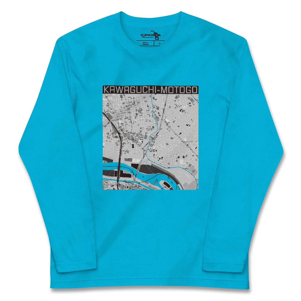 【川口元郷(埼玉県)】地図柄ロングスリーブTシャツ