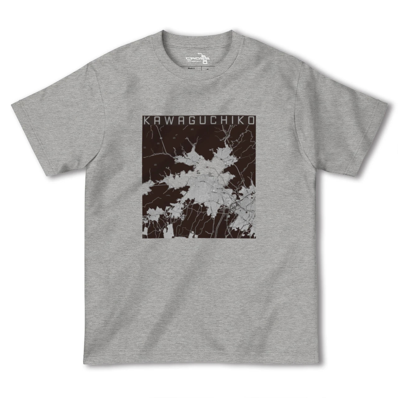 【河口湖(山梨県)】地図柄ヘビーウェイトTシャツ