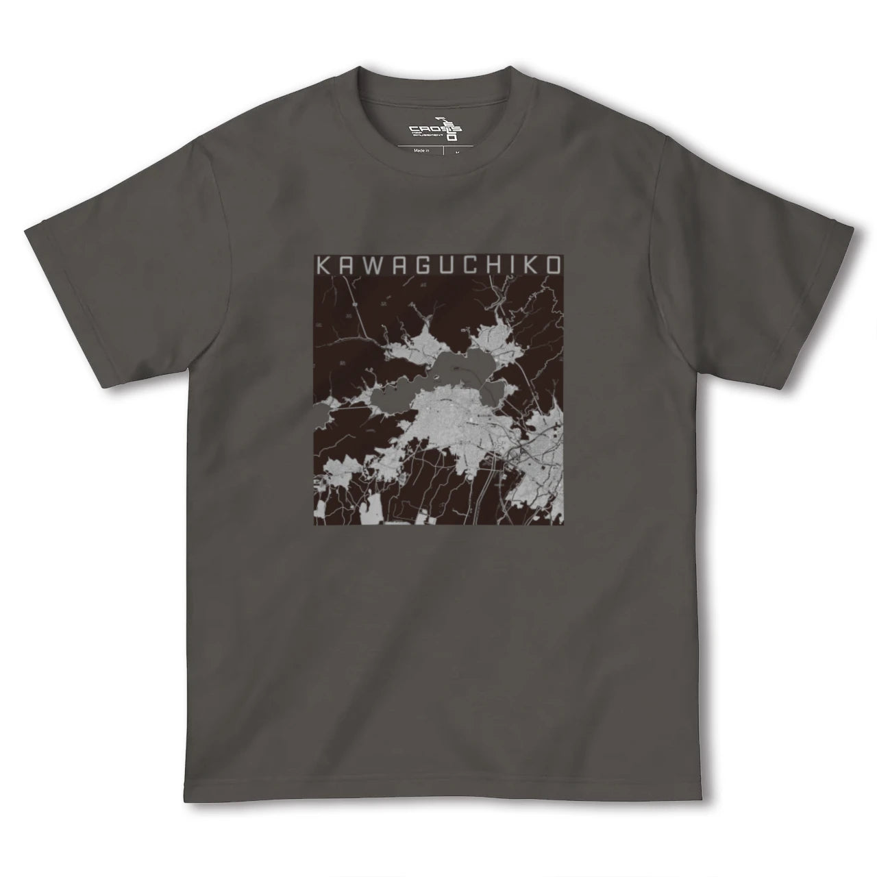 【河口湖(山梨県)】地図柄ヘビーウェイトTシャツ