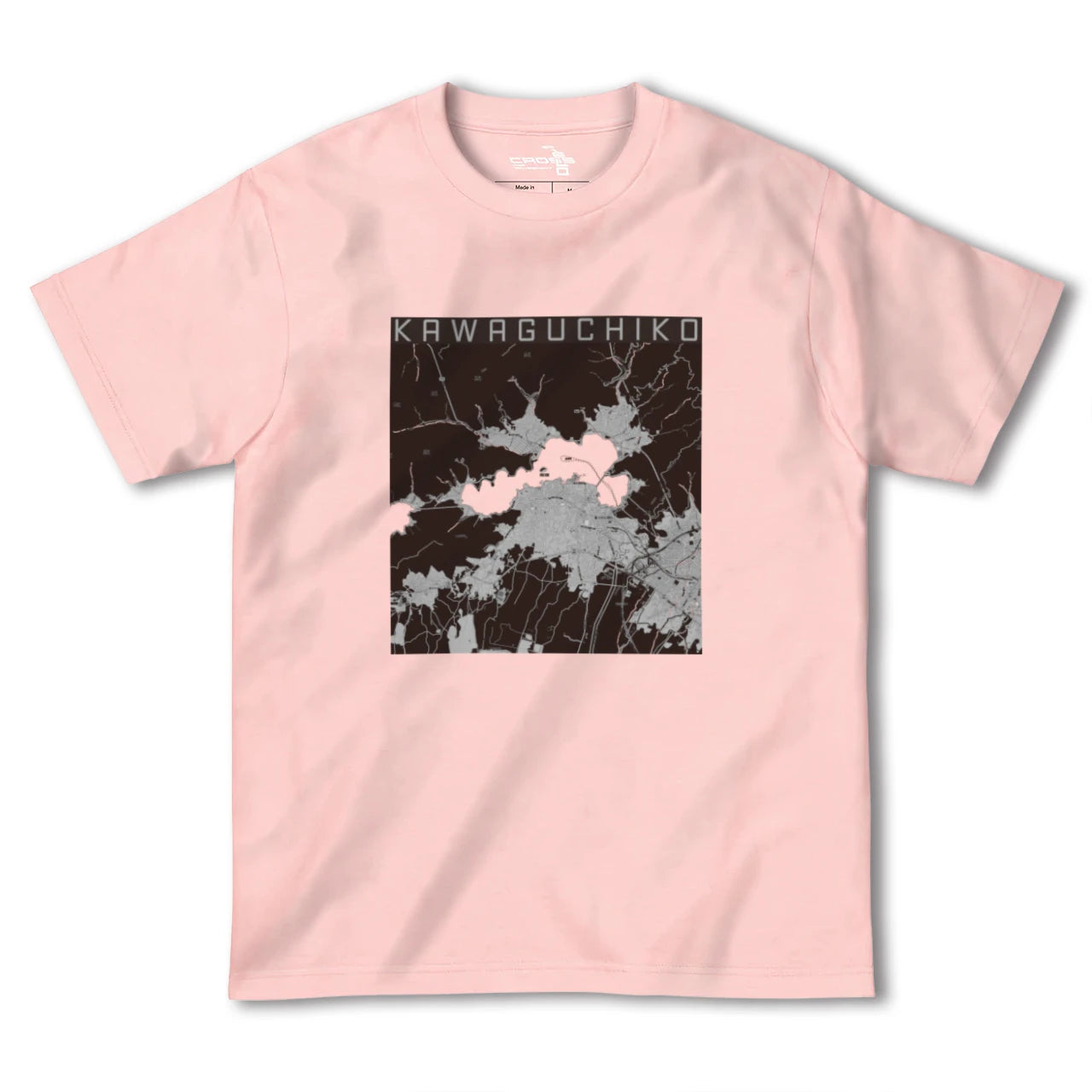 【河口湖(山梨県)】地図柄ヘビーウェイトTシャツ