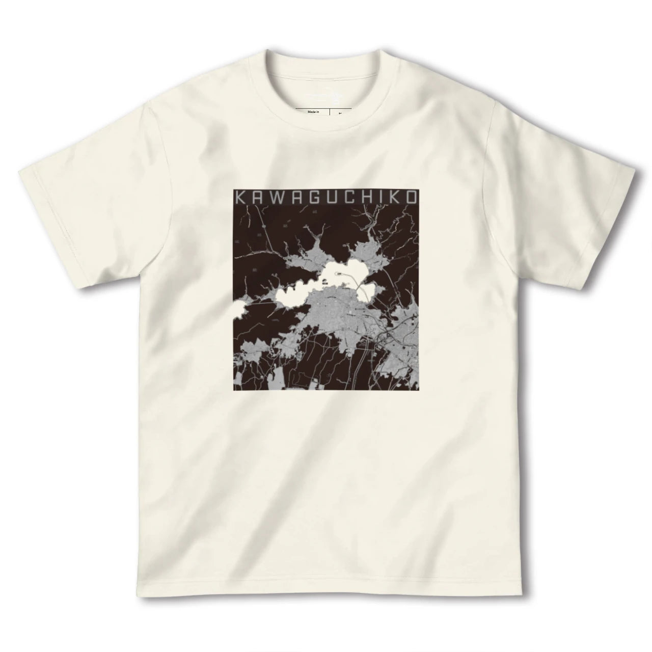 【河口湖(山梨県)】地図柄ヘビーウェイトTシャツ