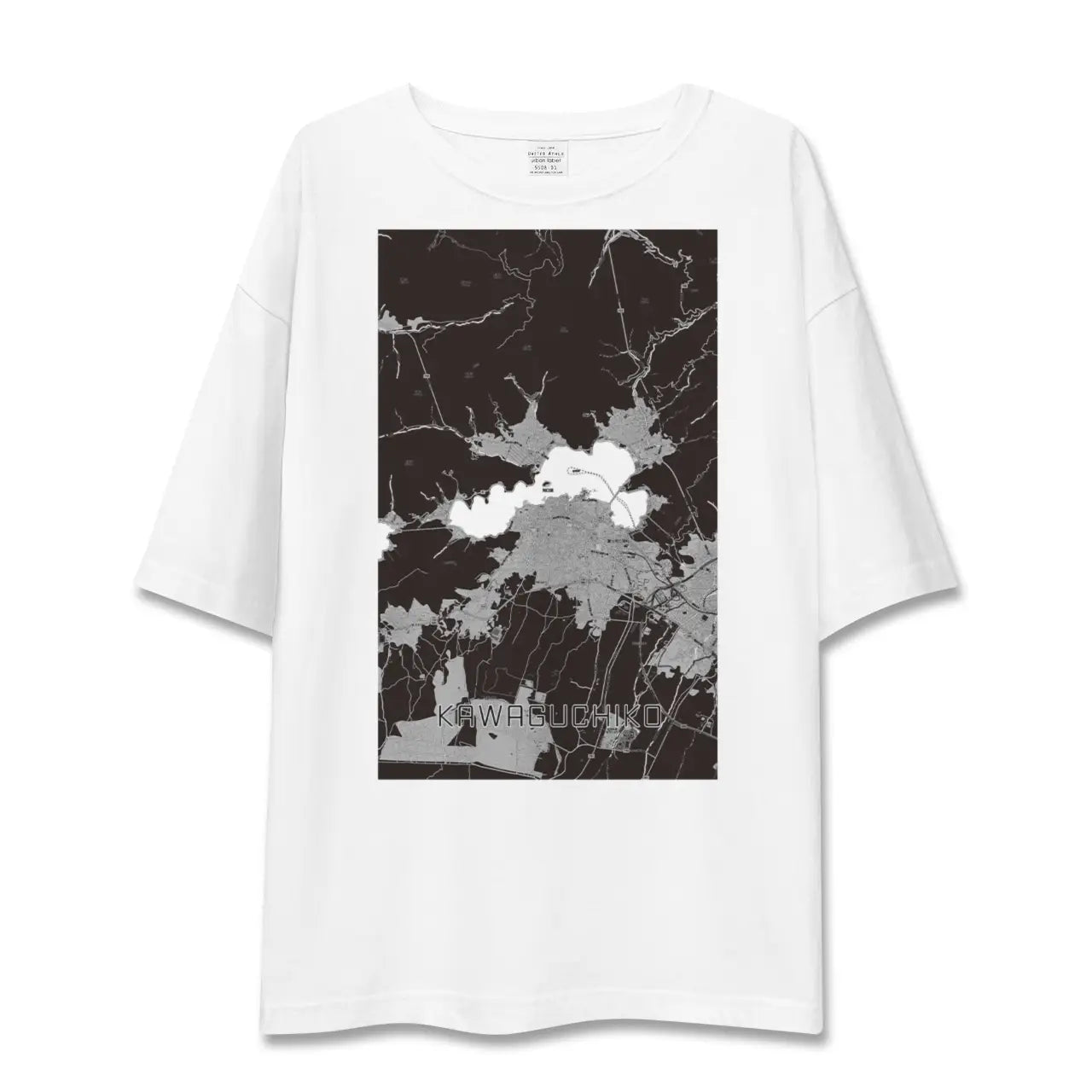 【河口湖(山梨県)】地図柄ビッグシルエットTシャツ