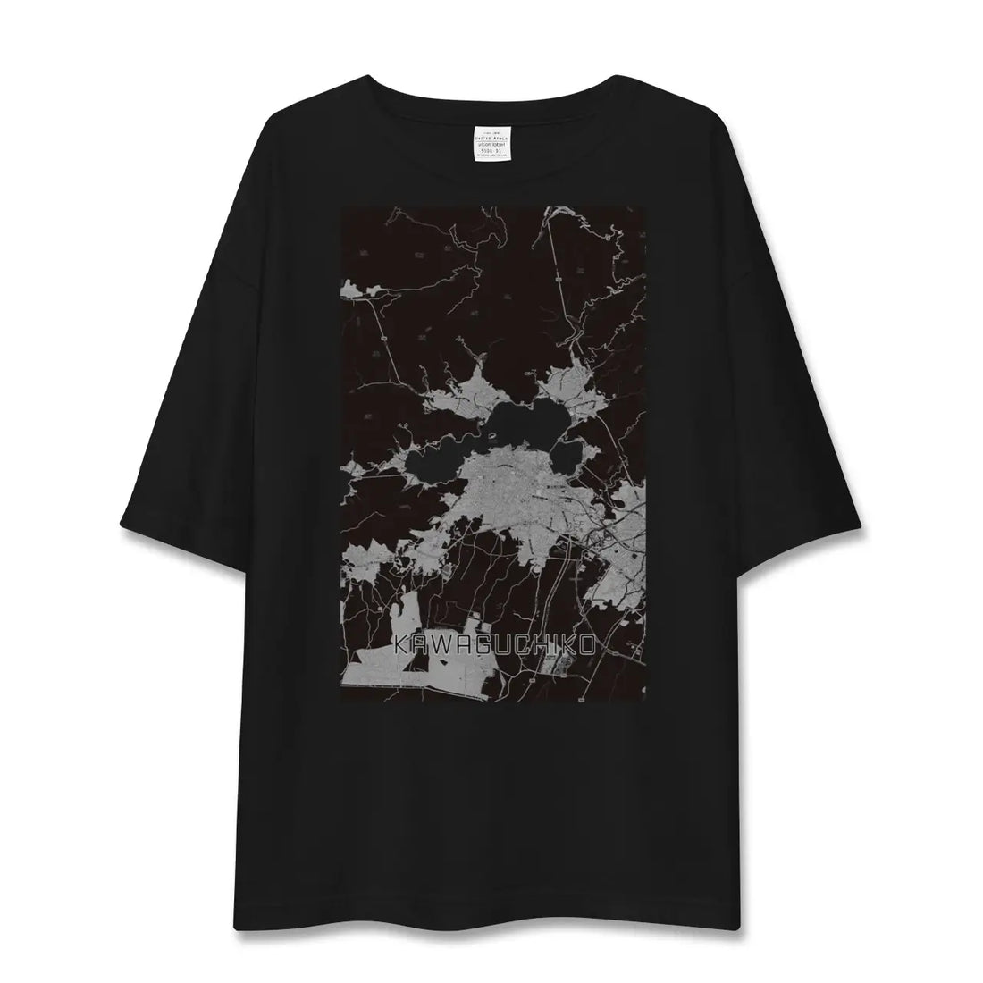 【河口湖(山梨県)】地図柄ビッグシルエットTシャツ