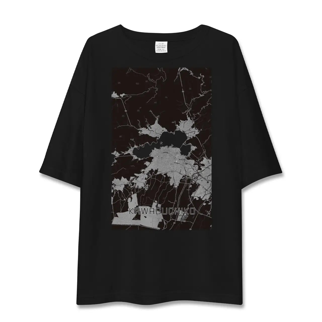 【河口湖(山梨県)】地図柄ビッグシルエットTシャツ