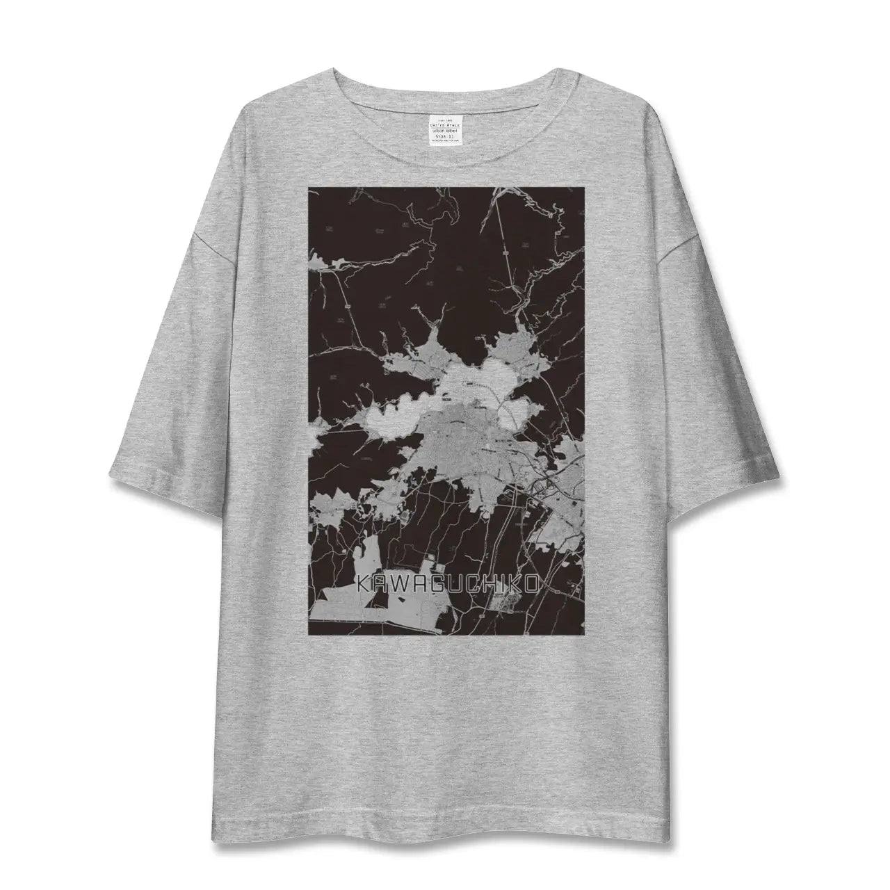 【河口湖(山梨県)】地図柄ビッグシルエットTシャツ