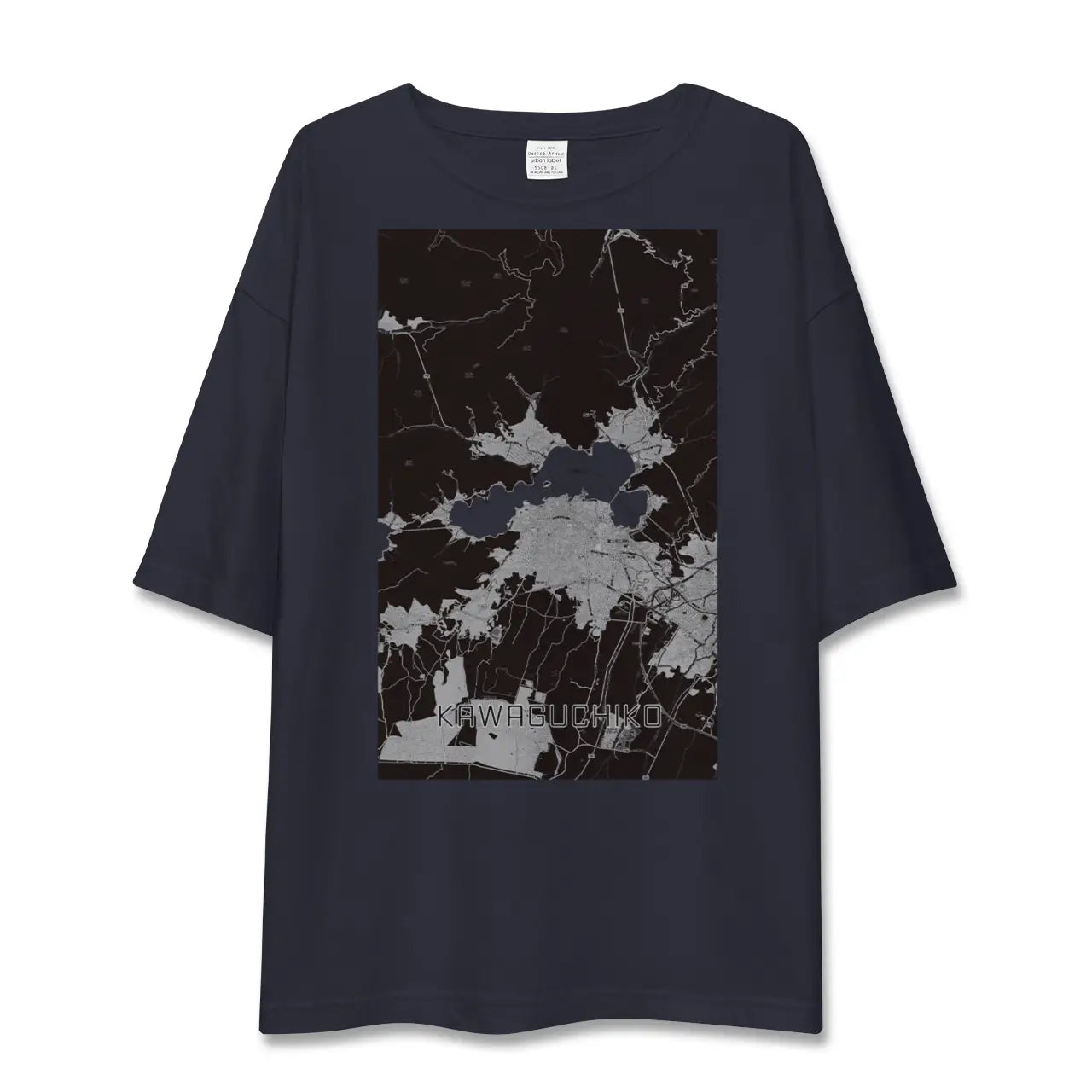 【河口湖(山梨県)】地図柄ビッグシルエットTシャツ