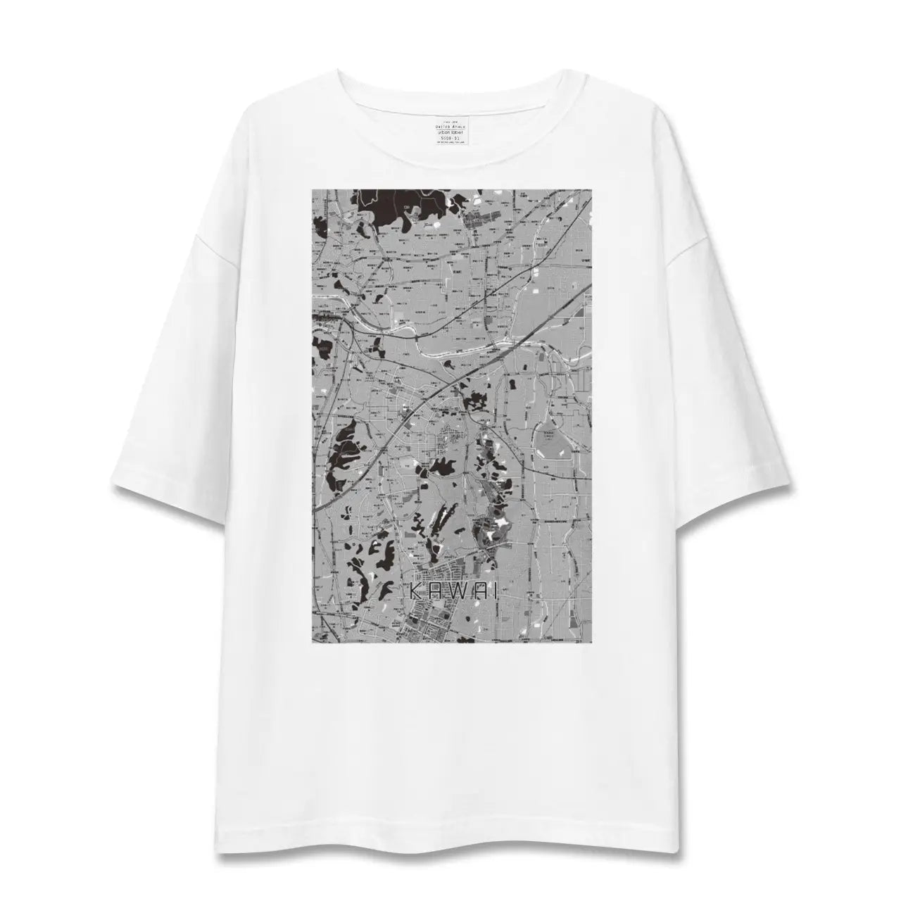 【河合(奈良県)】地図柄ビッグシルエットTシャツ
