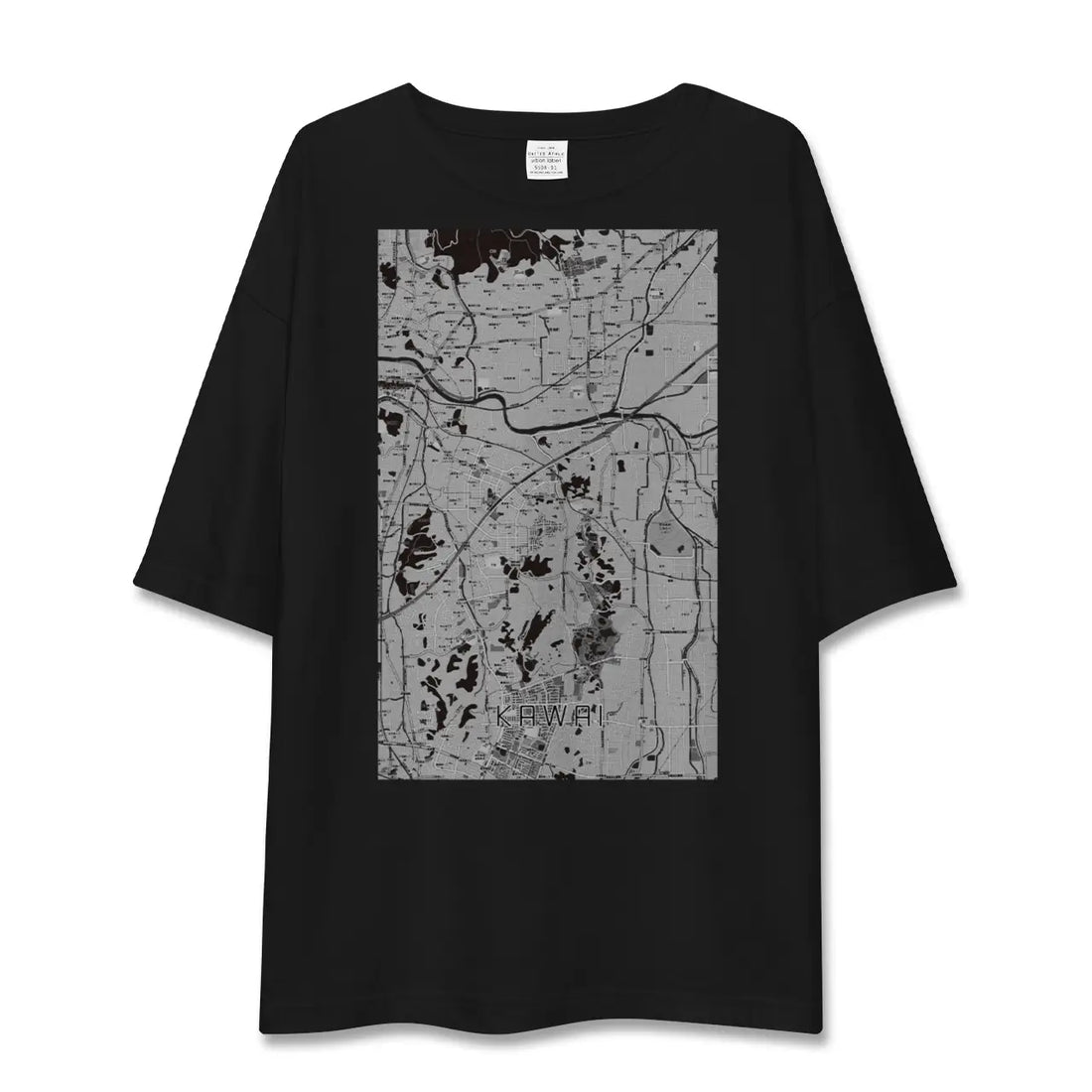 【河合(奈良県)】地図柄ビッグシルエットTシャツ