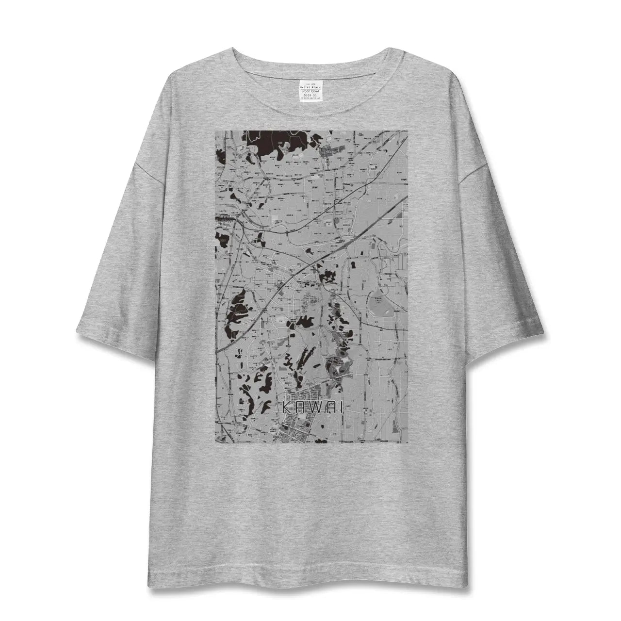 【河合(奈良県)】地図柄ビッグシルエットTシャツ