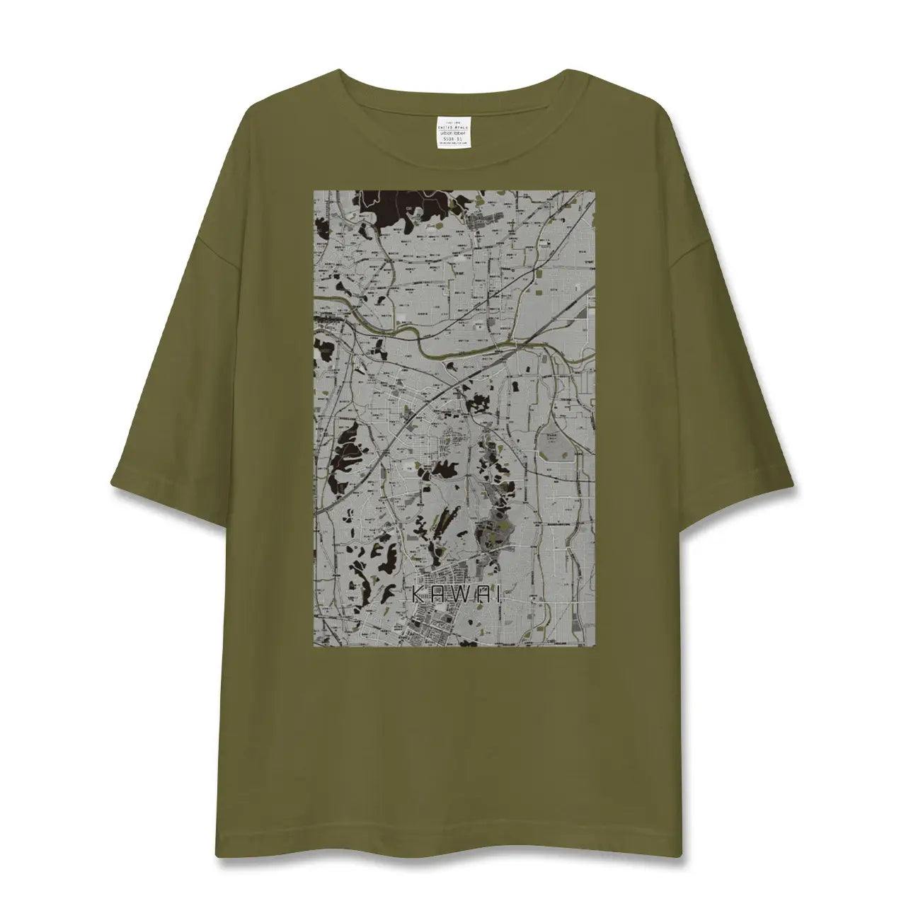 【河合(奈良県)】地図柄ビッグシルエットTシャツ