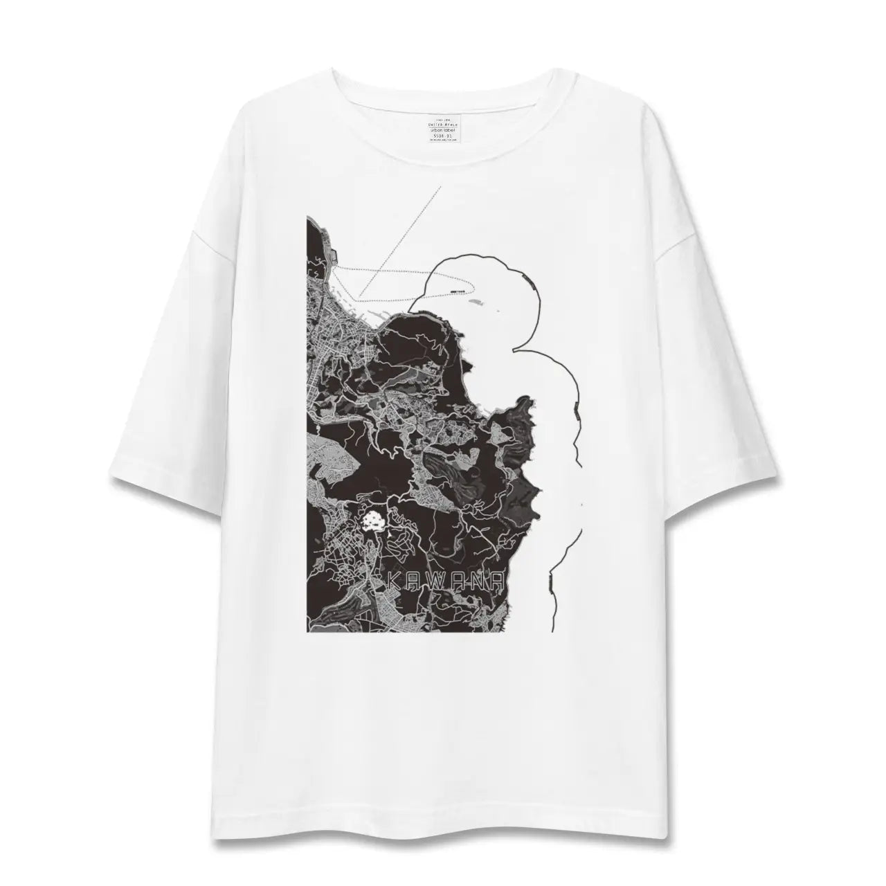 【川奈(静岡県)】地図柄ビッグシルエットTシャツ