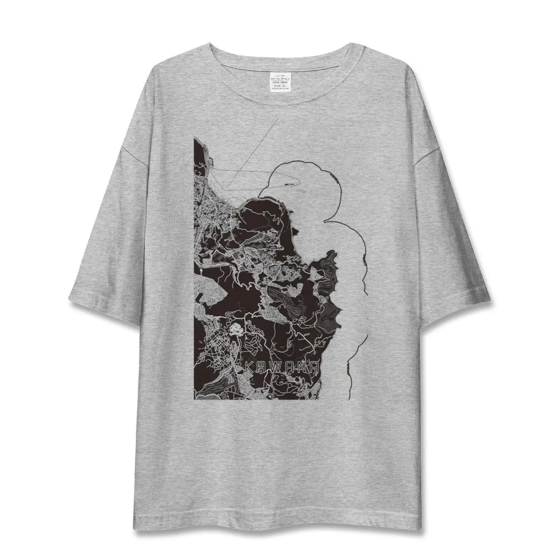 【川奈(静岡県)】地図柄ビッグシルエットTシャツ
