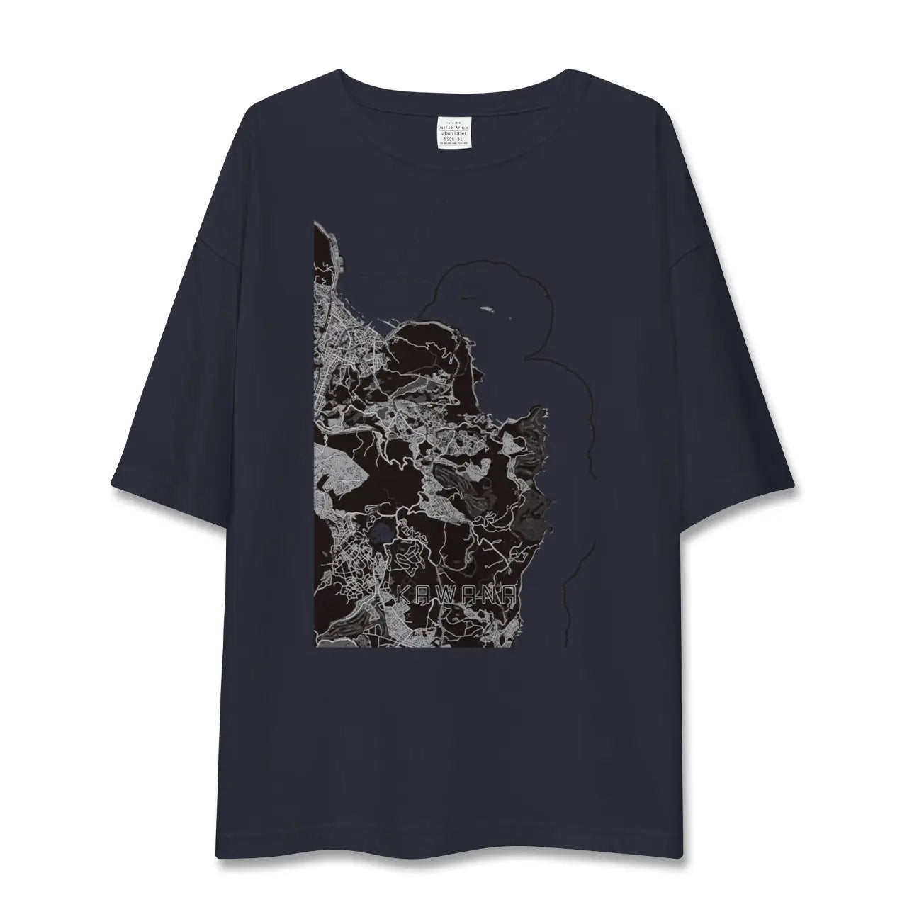 【川奈(静岡県)】地図柄ビッグシルエットTシャツ