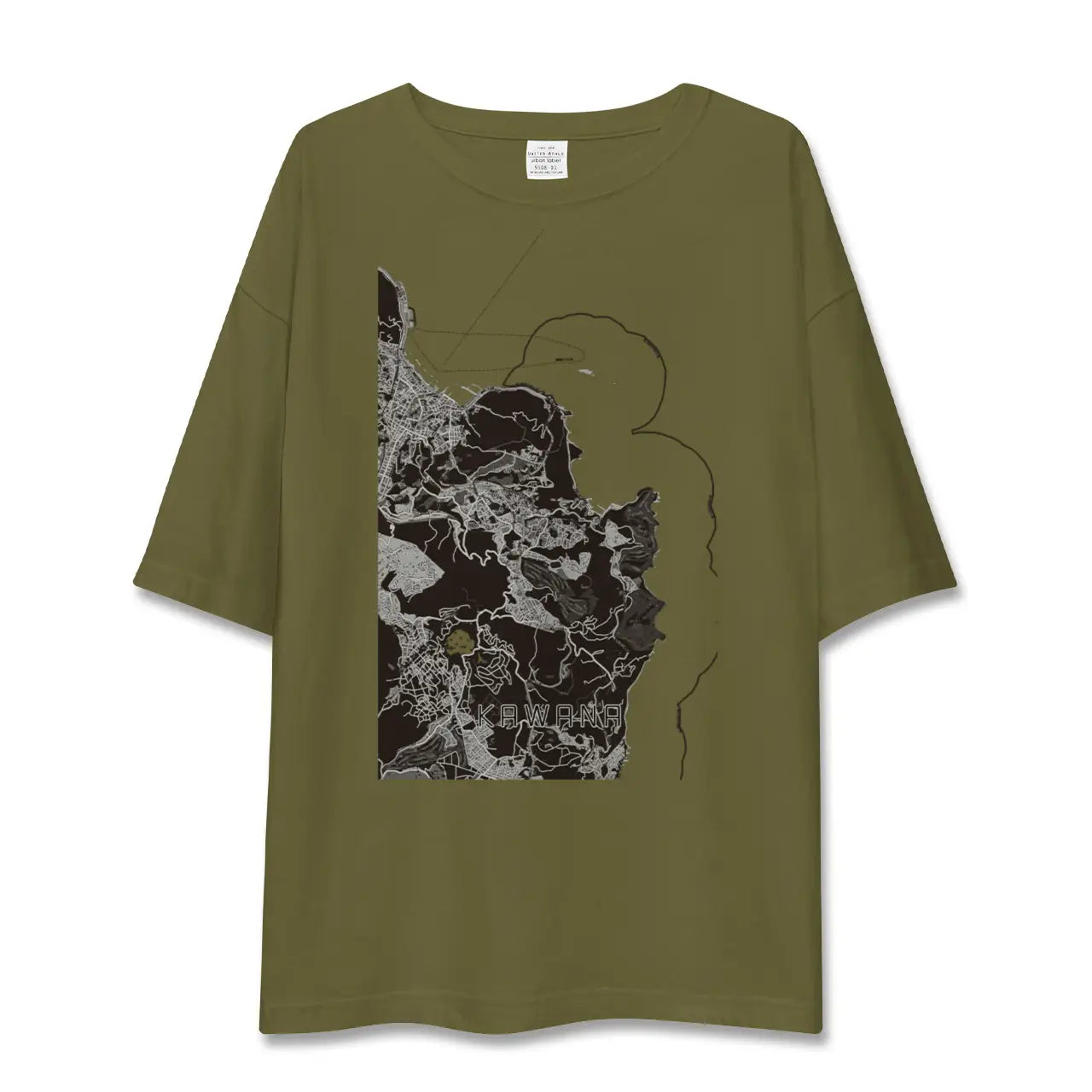 【川奈(静岡県)】地図柄ビッグシルエットTシャツ