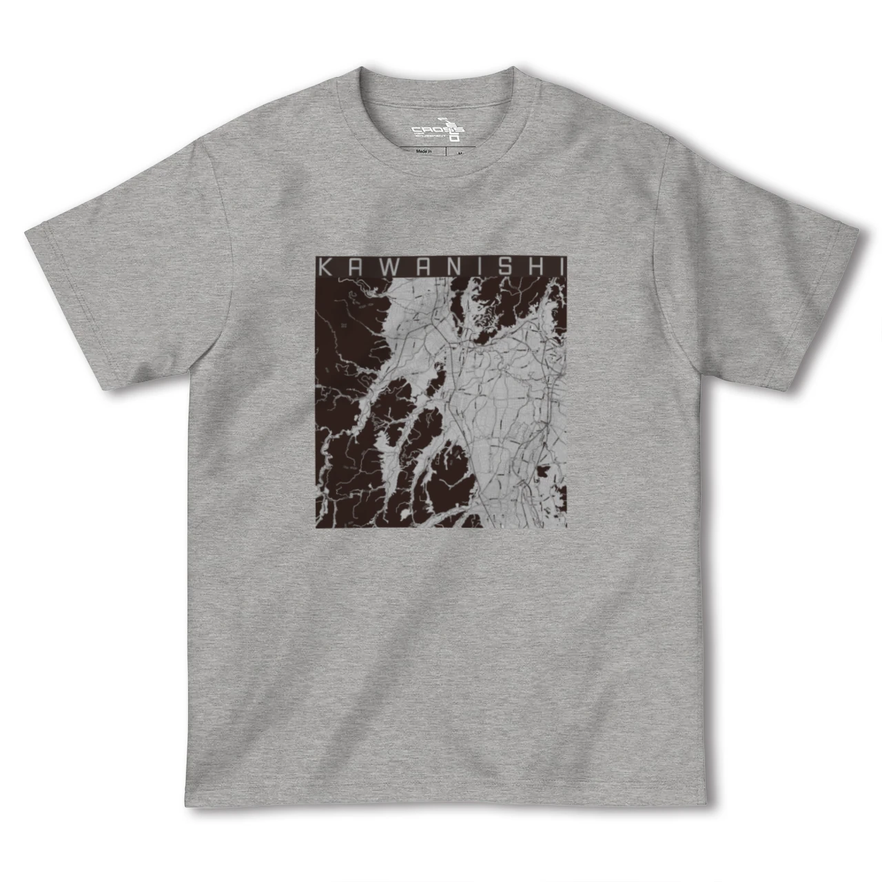 【川西(山形県)(山形県)】地図柄ヘビーウェイトTシャツ