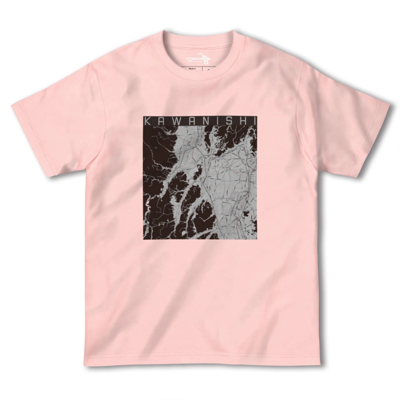 【川西(山形県)(山形県)】地図柄ヘビーウェイトTシャツ