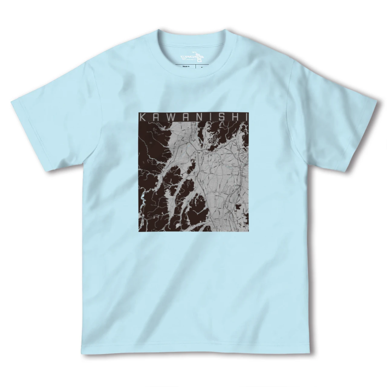 【川西(山形県)(山形県)】地図柄ヘビーウェイトTシャツ