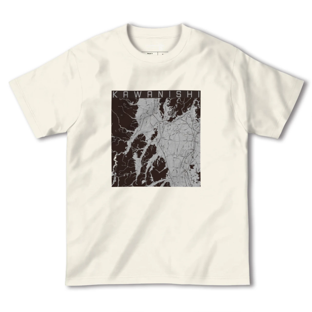 【川西(山形県)(山形県)】地図柄ヘビーウェイトTシャツ