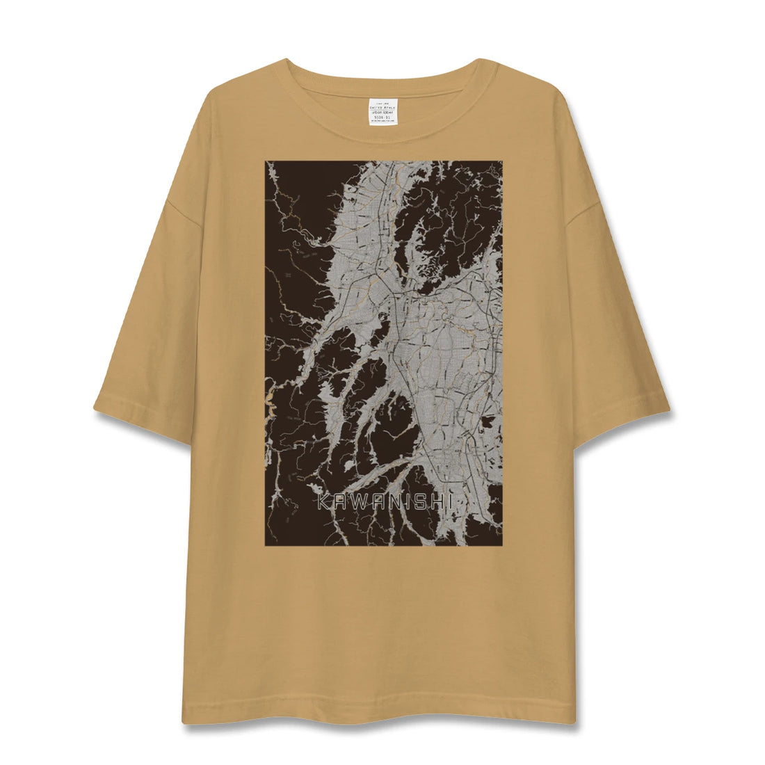 【川西(山形県)(山形県)】地図柄ビッグシルエットTシャツ