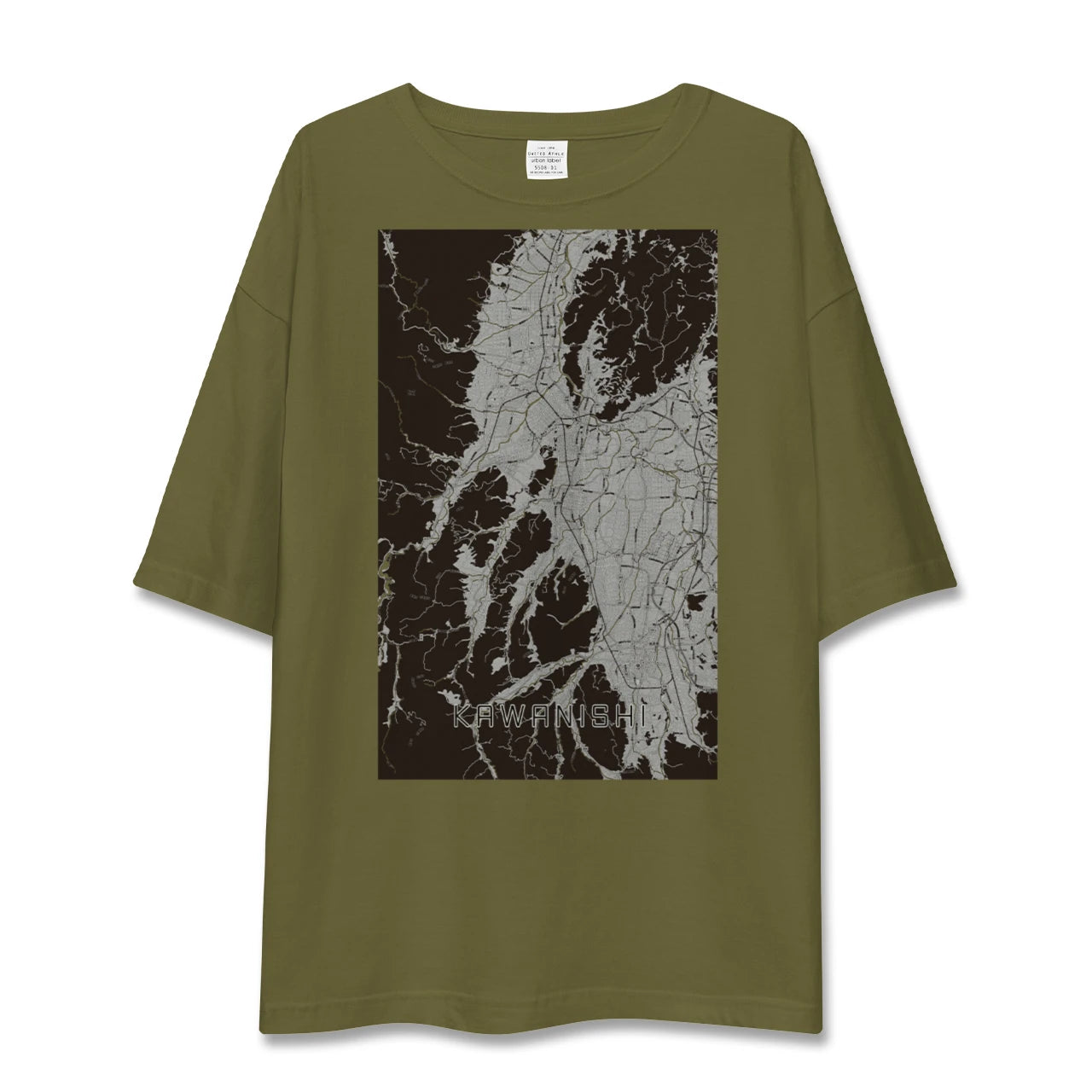 【川西(山形県)(山形県)】地図柄ビッグシルエットTシャツ