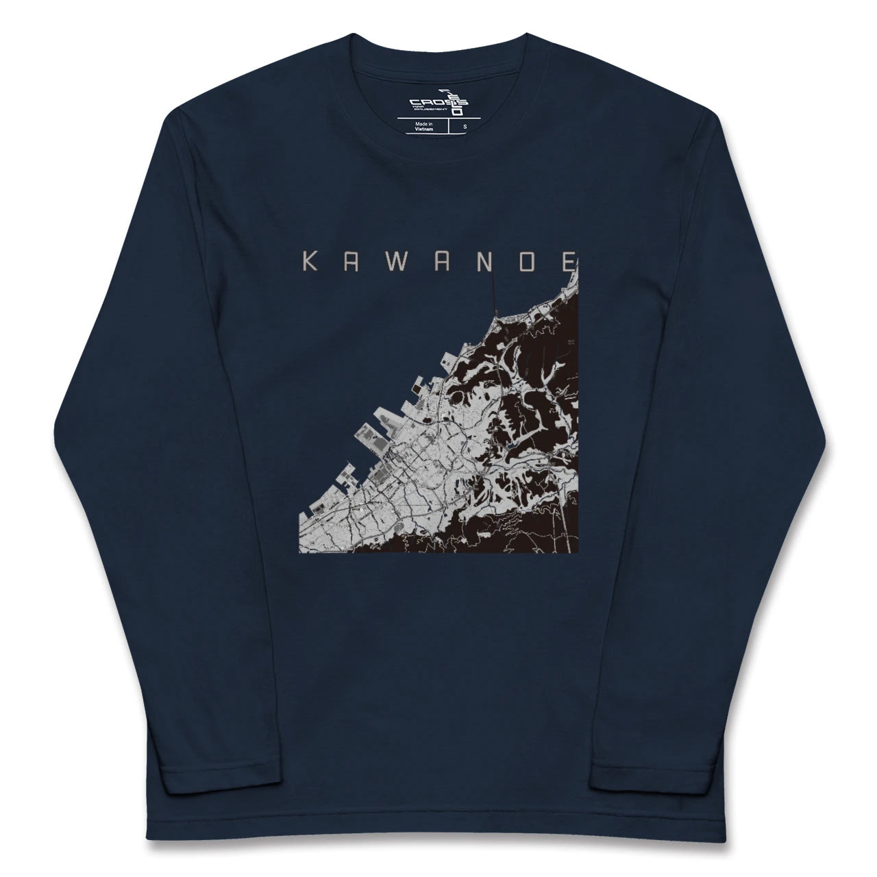 【川之江(愛媛県)】地図柄ロングスリーブTシャツ