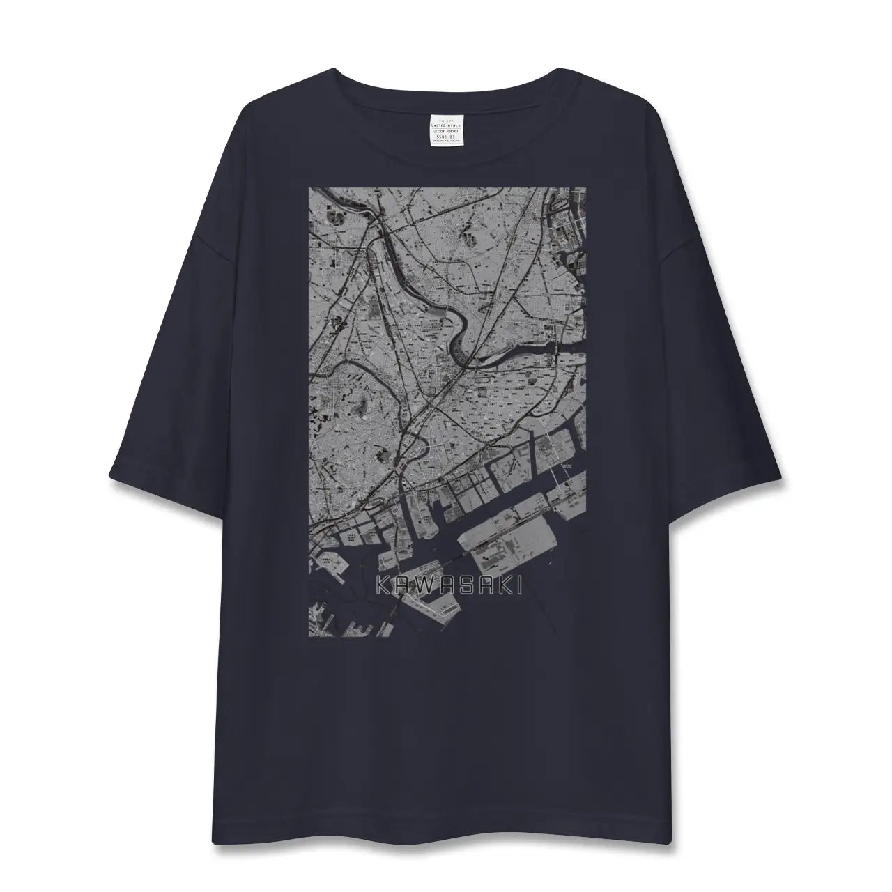【川崎(神奈川県)】地図柄ビッグシルエットTシャツ