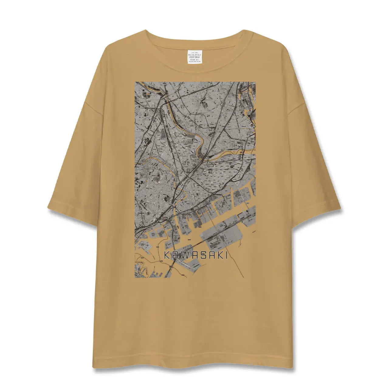 【川崎(神奈川県)】地図柄ビッグシルエットTシャツ