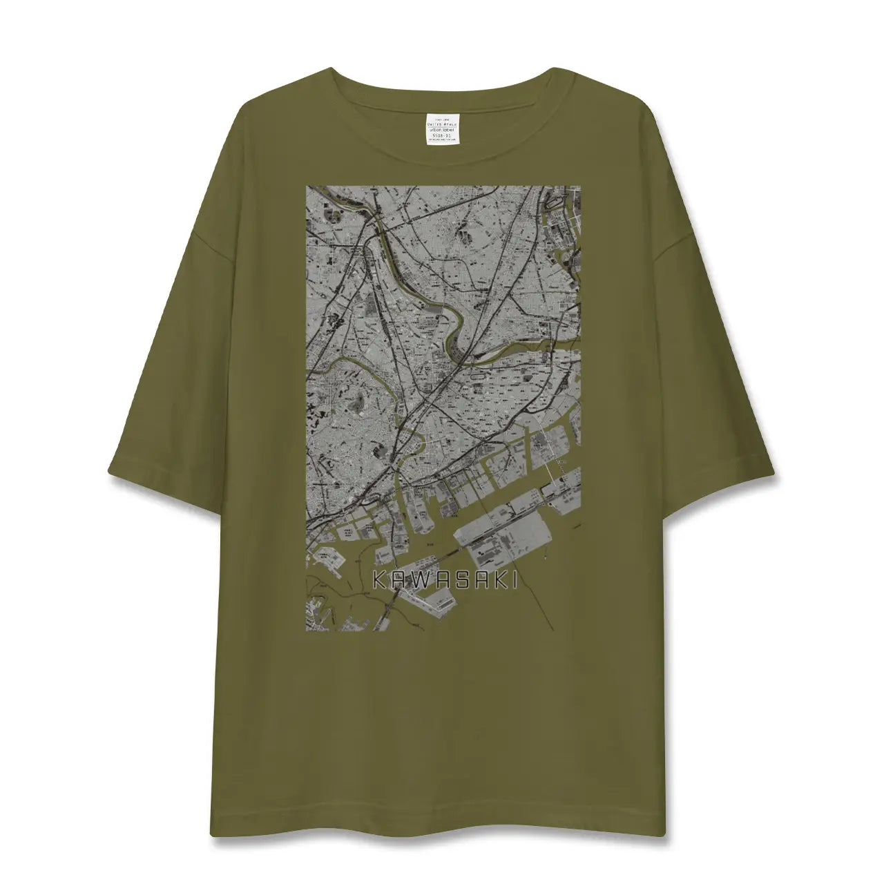 【川崎(神奈川県)】地図柄ビッグシルエットTシャツ