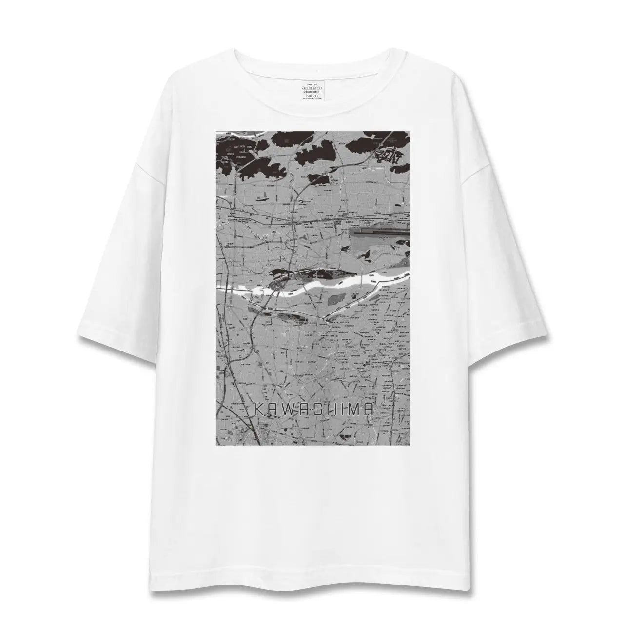 【川島(岐阜県)】地図柄ビッグシルエットTシャツ