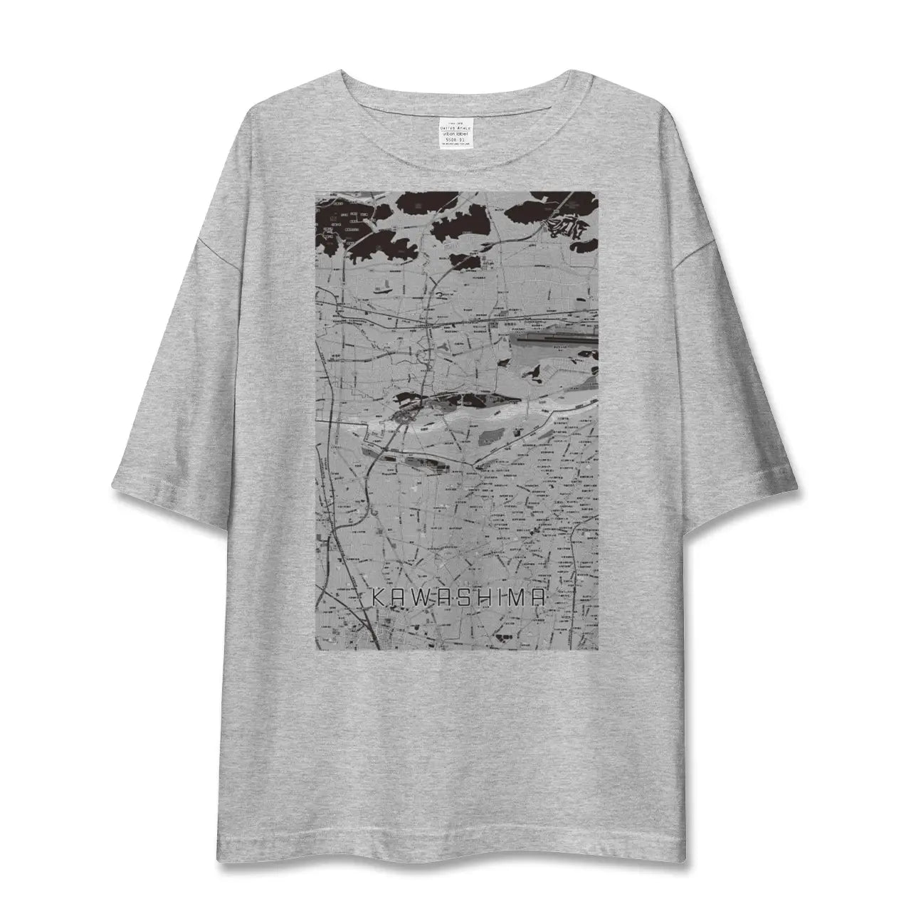 【川島(岐阜県)】地図柄ビッグシルエットTシャツ