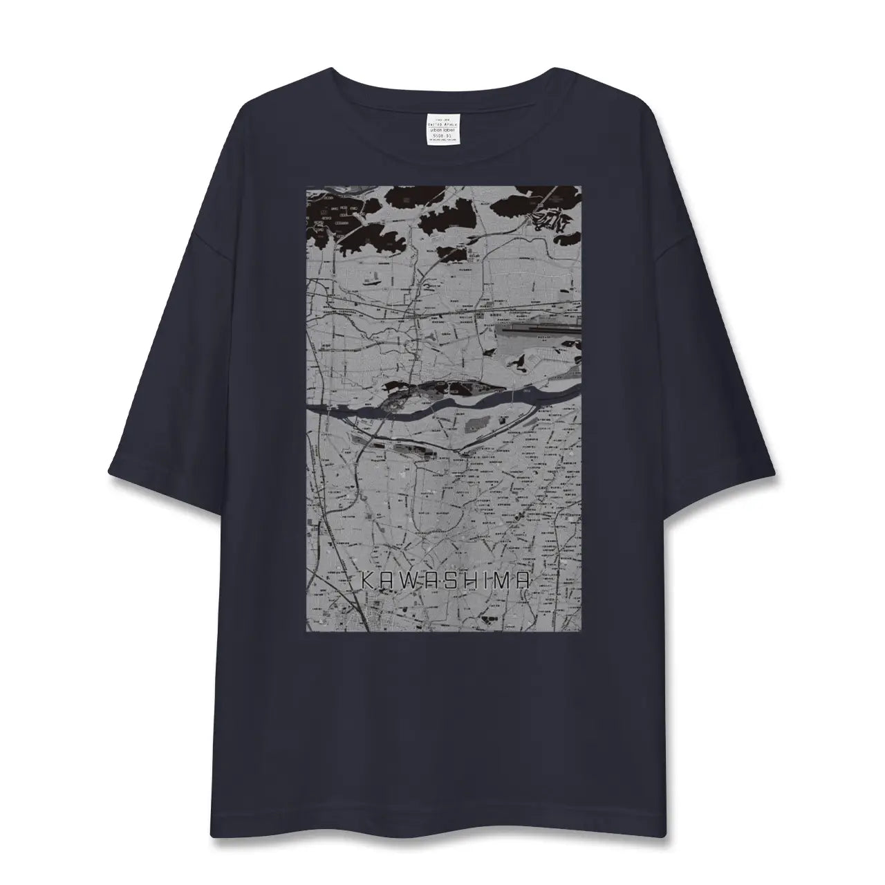 【川島(岐阜県)】地図柄ビッグシルエットTシャツ