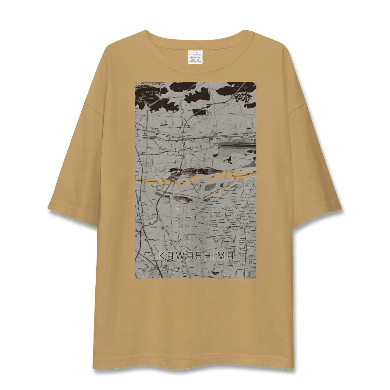 【川島(岐阜県)】地図柄ビッグシルエットTシャツ